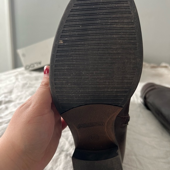 Aldo Prettner Brown Zip-Up Riding Boots, size 39 (7) - Picture 8 of 9